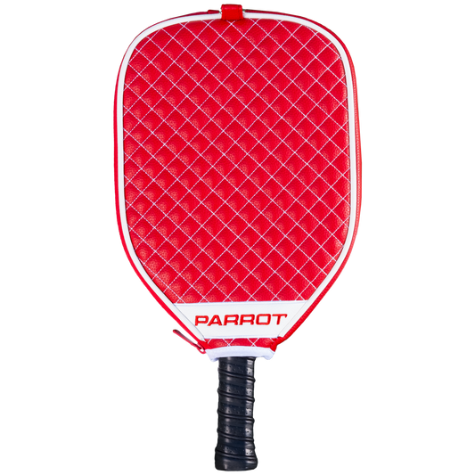 Nebraska Cornhuskers quilted pickleball paddle cover back view
