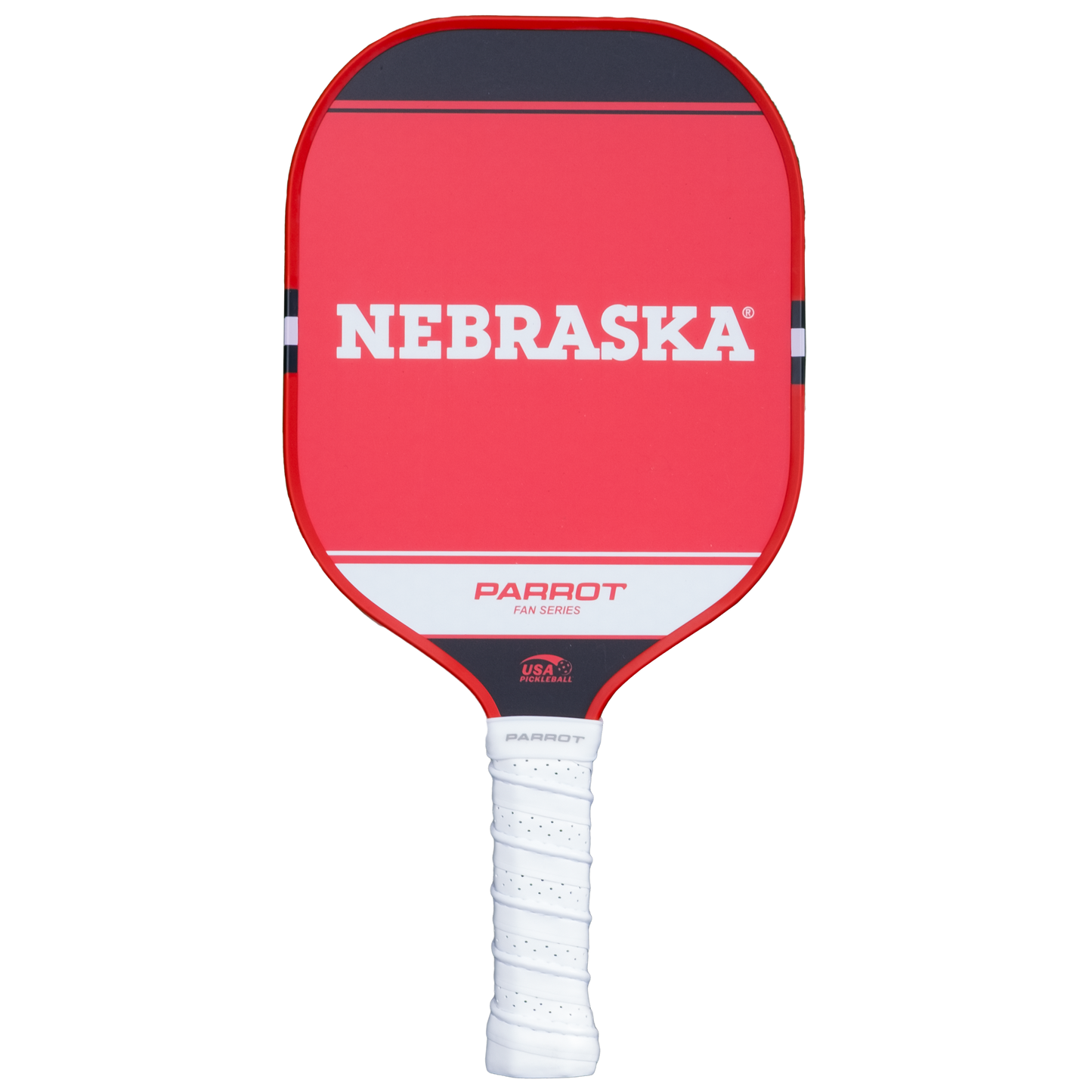 Nebraska Cornhuskers Sport Plus pickleball paddle back view