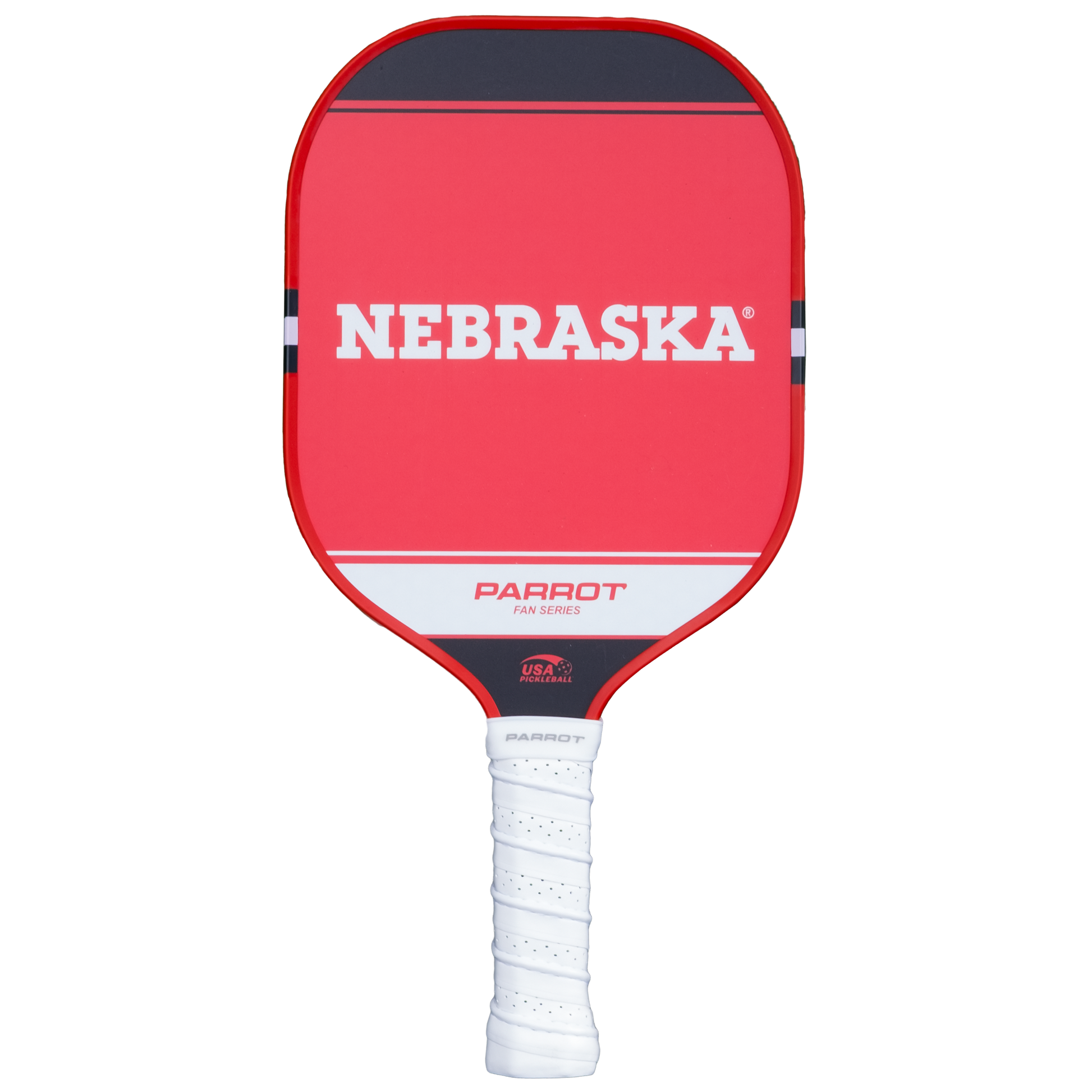 Nebraska Cornhuskers Sport Plus pickleball paddle back view
