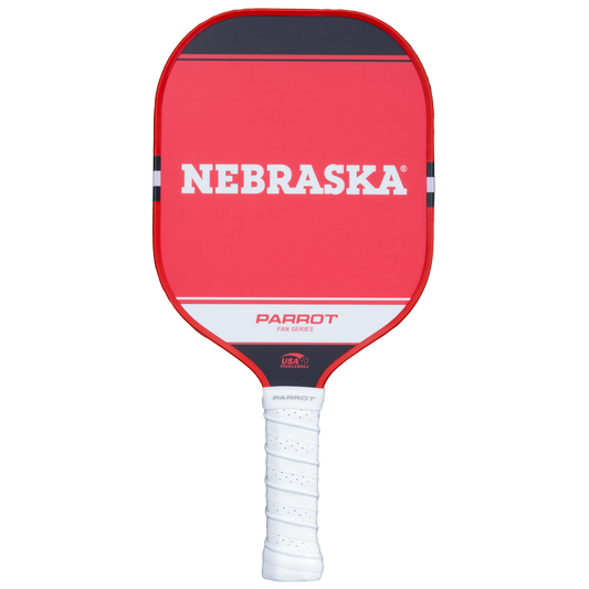 Nebraska Cornhuskers Sport Plus pickleball paddle back view