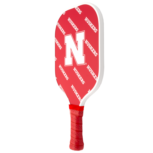 Nebraska Cornhuskers pickleball paddle back view
