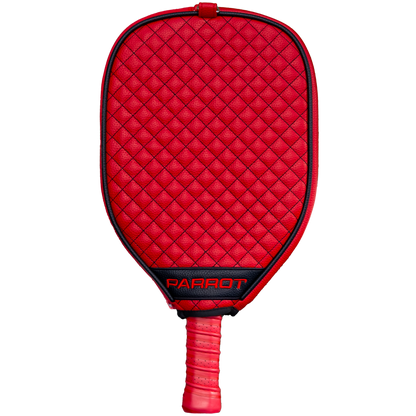 NC State Wolfpack quilted pickleball paddle cover back view