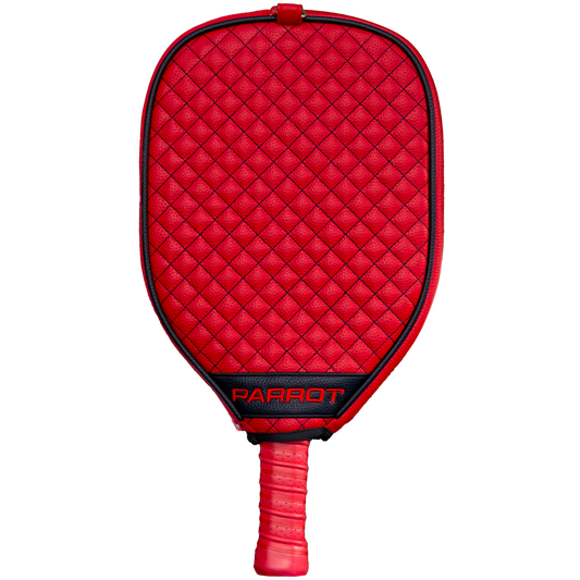 NC State Wolfpack quilted pickleball paddle cover back view