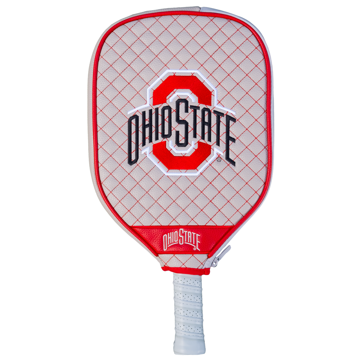 Ohio State Buckeyes Gray quilted pickleball paddle cover