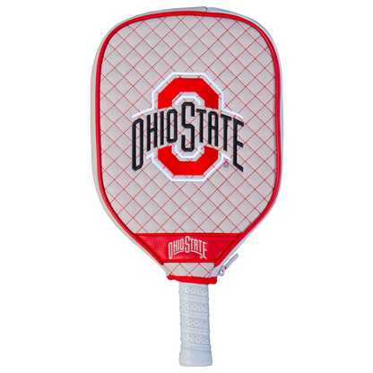 Ohio State Buckeyes Gray quilted pickleball paddle cover