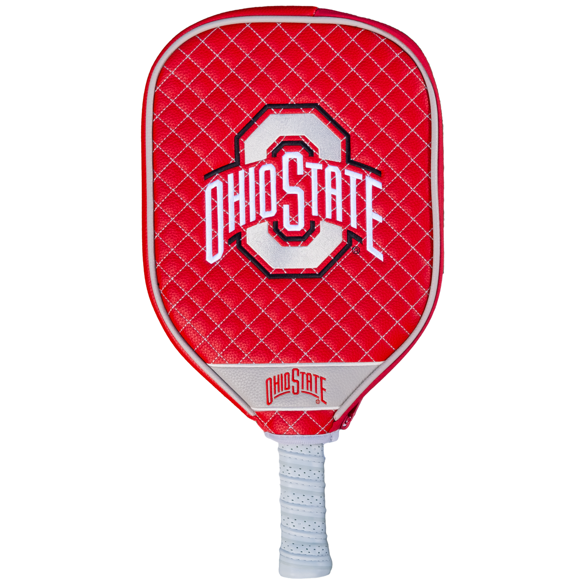 Ohio State Buckeyes Red quilted pickleball paddle cover