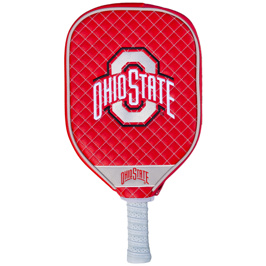 Ohio State Buckeyes Red quilted pickleball paddle cover