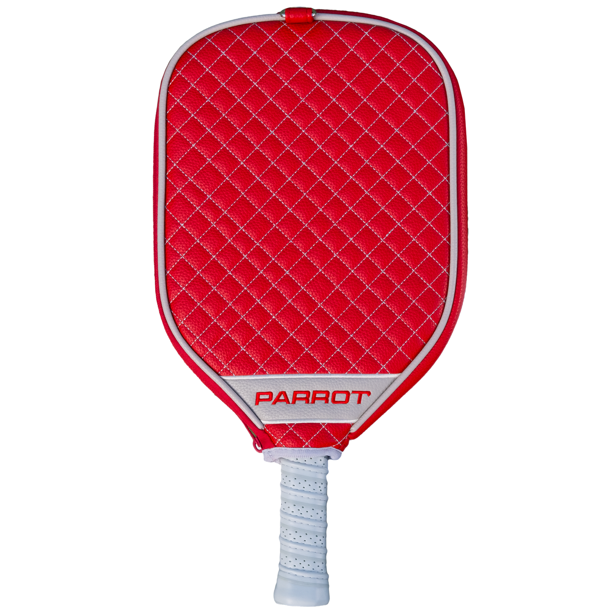Ohio State Buckeyes Red quilted pickleball paddle cover back view