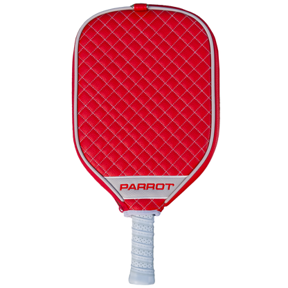 Ohio State Buckeyes Red quilted pickleball paddle cover back view