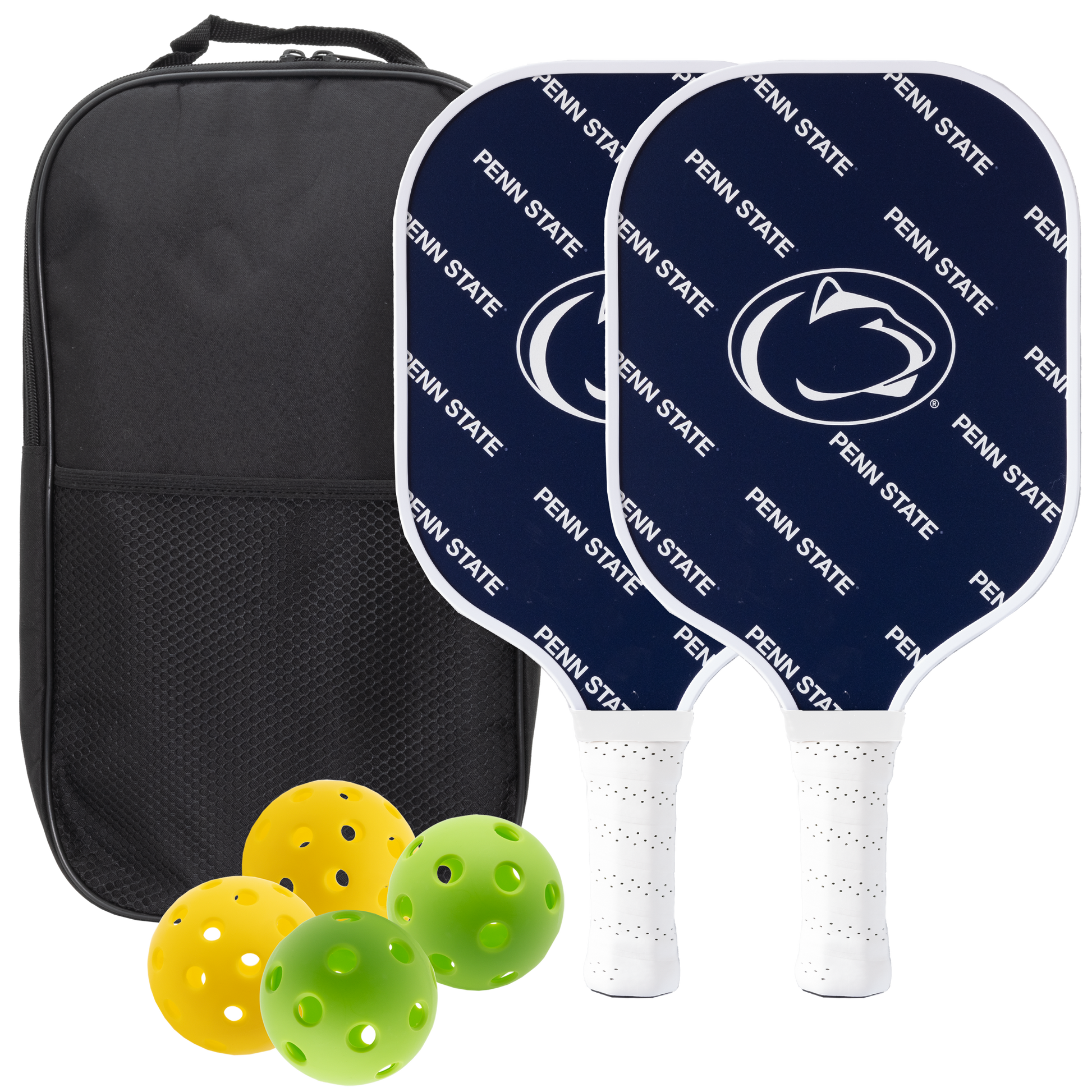 Penn State Nittany Lions pickleball paddle set with balls and carry case