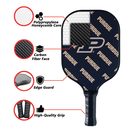 Purdue Boilermakers standard pickleball paddle additional view