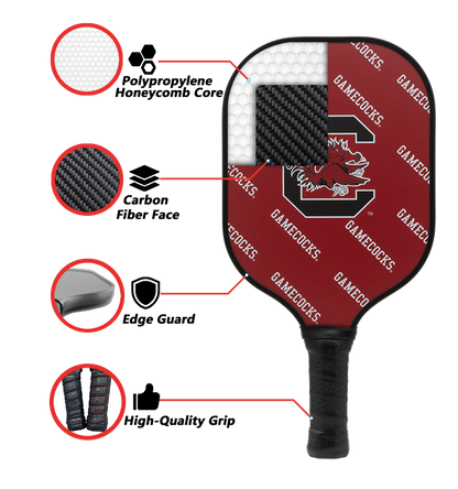South Carolina Gamecocks standard pickleball paddle additional view