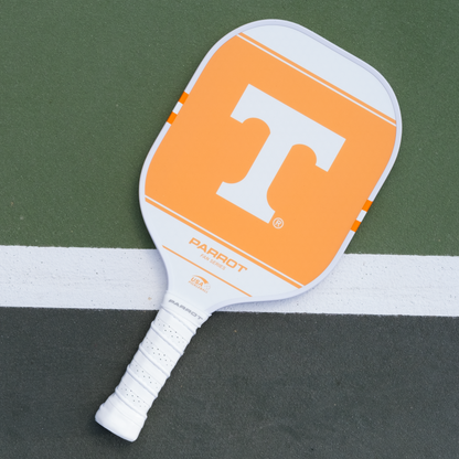 Tennessee Volunteers Sport Plus pickleball paddle back view on the court