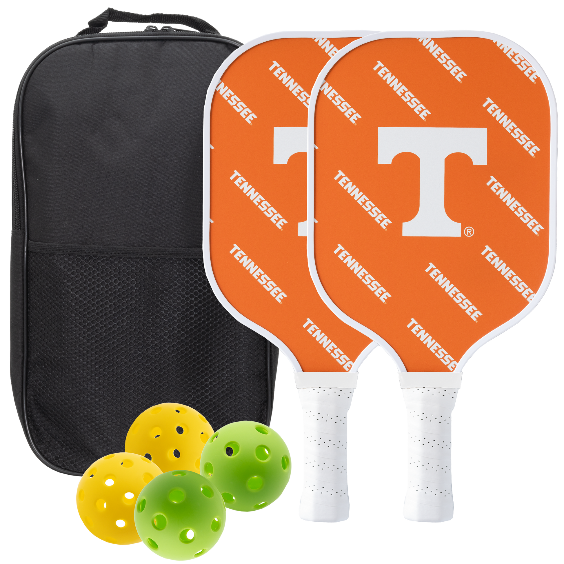 Tennessee Volunteers pickleball paddle set with balls and carry case