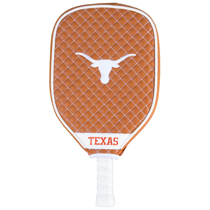 Texas Longhorns quilted pickleball paddle cover
