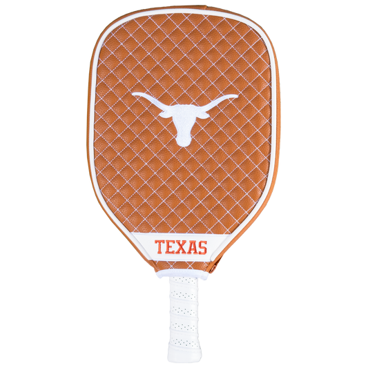 Texas Longhorns quilted pickleball paddle cover