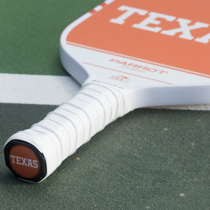Texas Longhorns Sport Plus pickleball paddle on the court