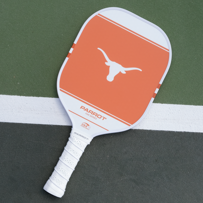 Texas Longhorns Sport Plus pickleball paddle back view on the court