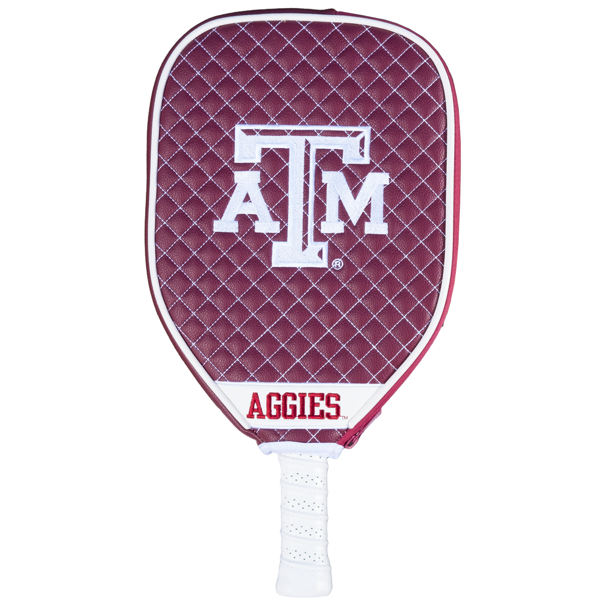 Texas A&M Aggies quilted pickleball paddle cover