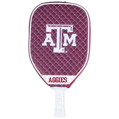 Texas A&M Aggies quilted pickleball paddle cover