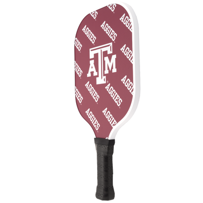 Texas A&M Aggies pickleball paddle back view