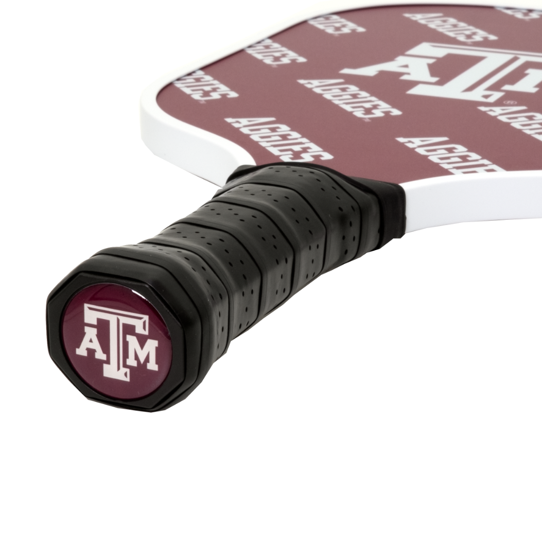 Texas A&M Aggies pickleball paddle handle logo