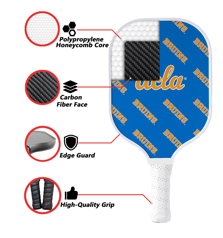 UCLA Bruins standard pickleball paddle additional view