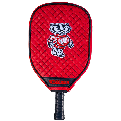 Wisconsin Badgers quilted pickleball paddle cover