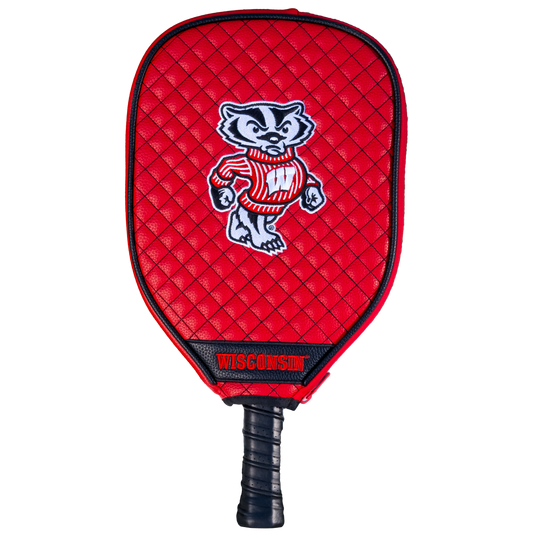 Wisconsin Badgers quilted pickleball paddle cover