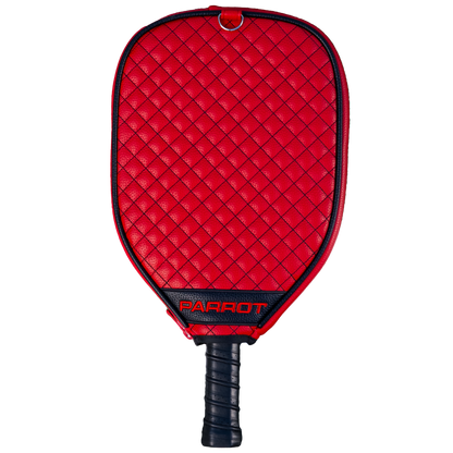Wisconsin Badgers quilted pickleball paddle cover back view