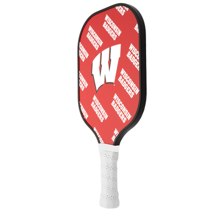 Wisconsin Badgers pickleball paddle back view