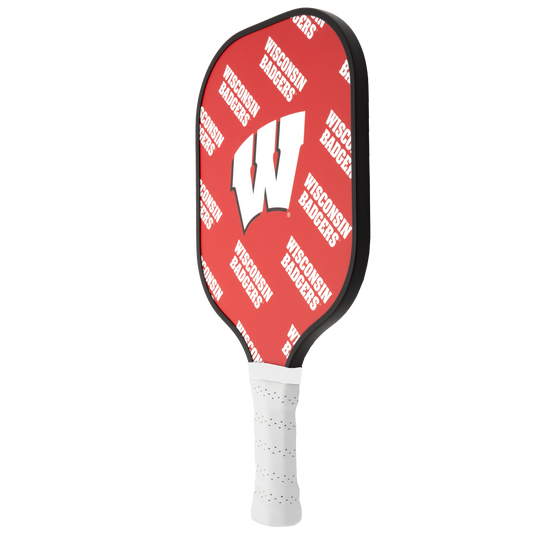 Wisconsin Badgers pickleball paddle back view