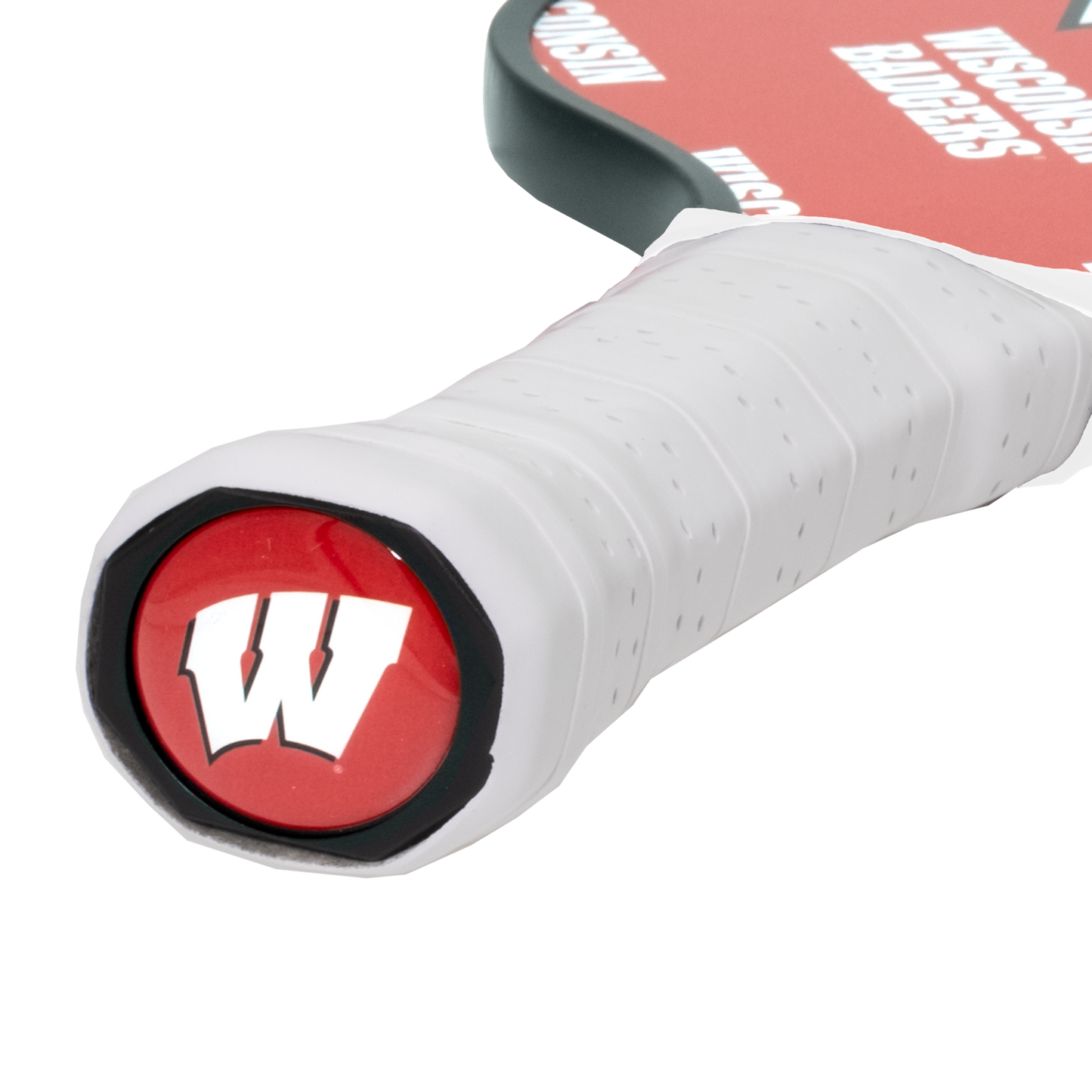 Wisconsin Badgers pickleball paddle handle logo