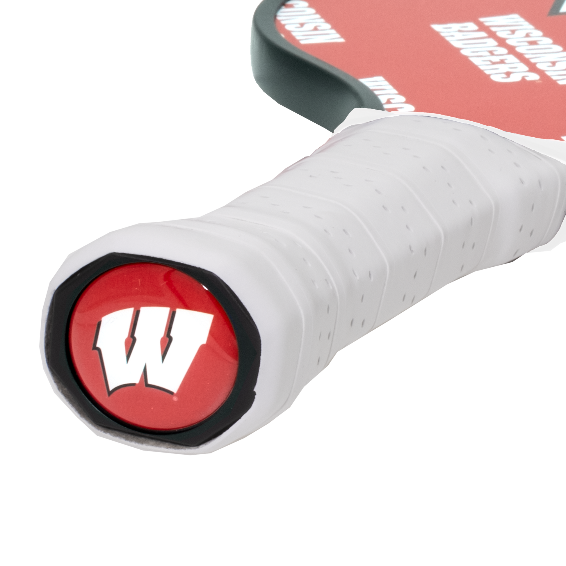 Wisconsin Badgers pickleball paddle handle logo
