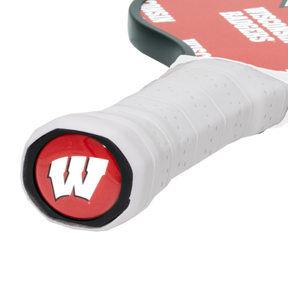 Wisconsin Badgers pickleball paddle handle logo