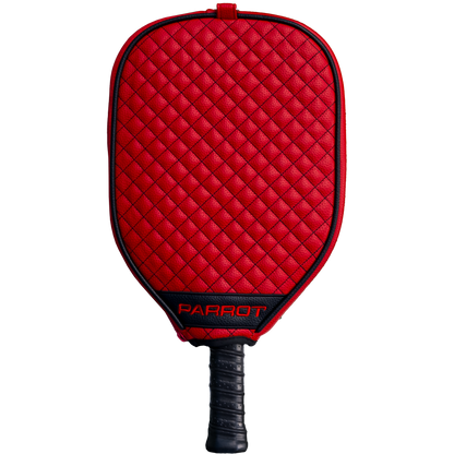 Louisville Cardinals quilted pickleball paddle cover back view