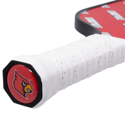 Louisville Cardinals pickleball paddle handle logo