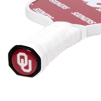 Oklahoma Sooners pickleball paddle handle logo