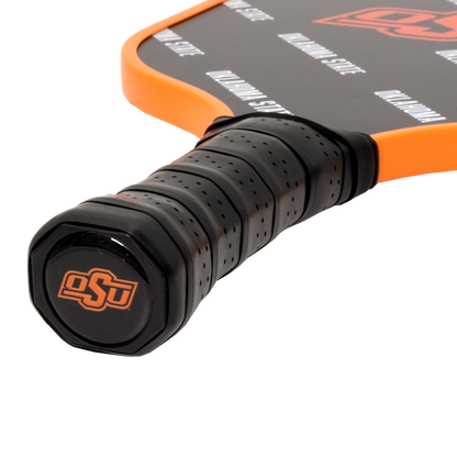 Oklahoma State Cowboys pickleball paddle handle logo