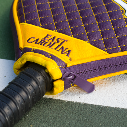 East Carolina Pirates quilted pickleball paddle cover team name