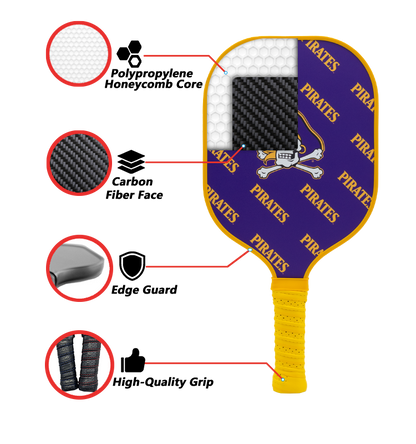 East Carolina Pirates standard pickleball paddle additional view