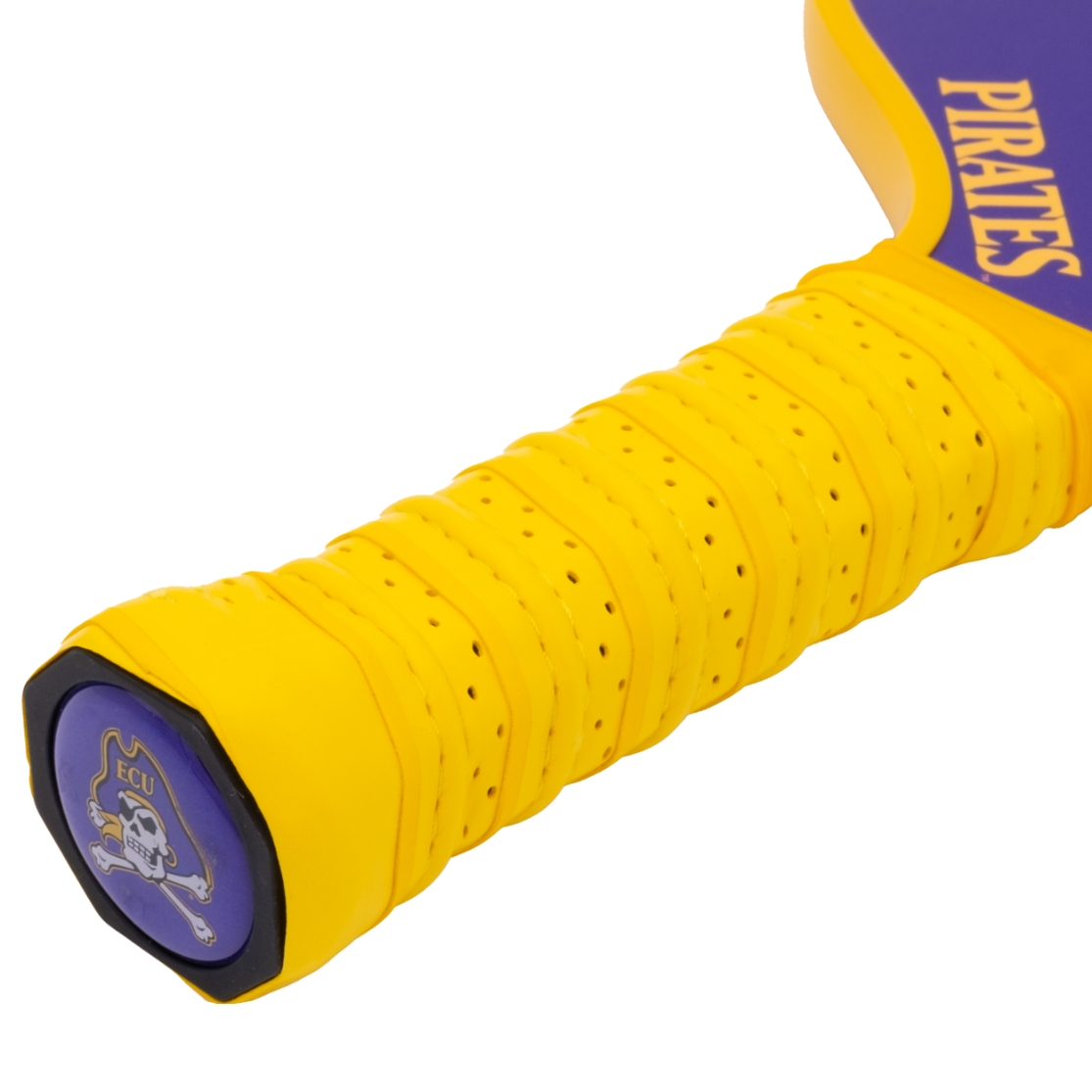 East Carolina Pirates pickleball paddle handle logo