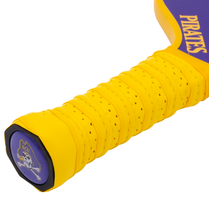 East Carolina Pirates pickleball paddle handle logo
