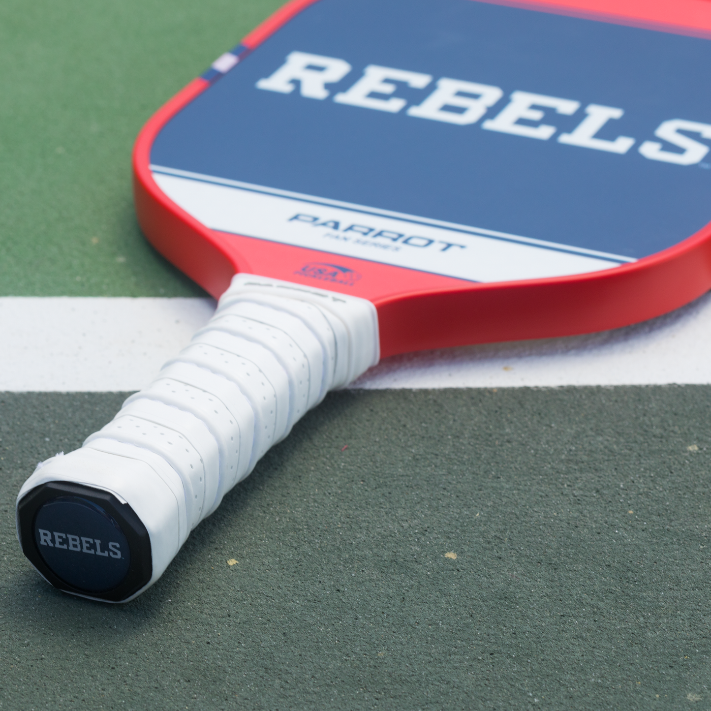 Ole Miss Rebels Sport Plus pickleball paddle on the court