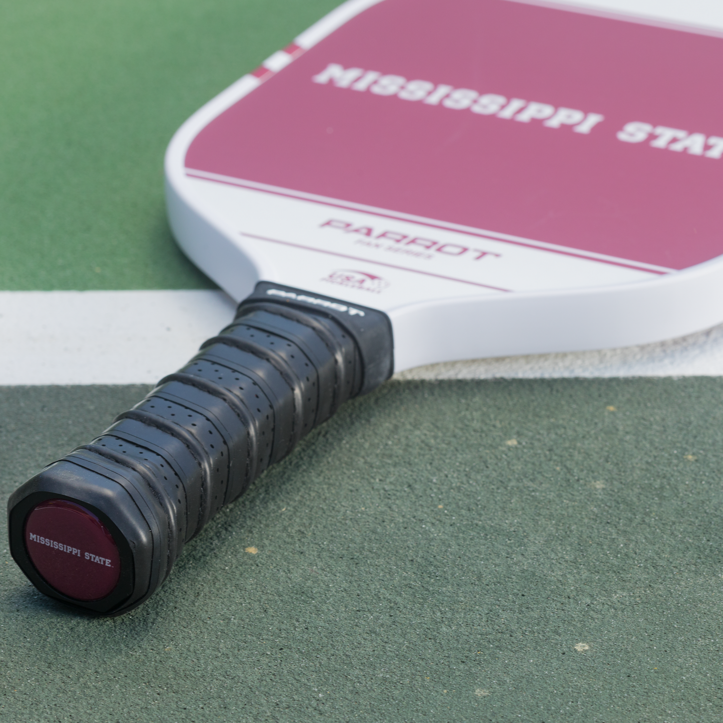 Mississippi State Bulldogs Sport Plus pickleball paddle on the court