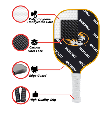 Missouri Tigers standard pickleball paddle additional view