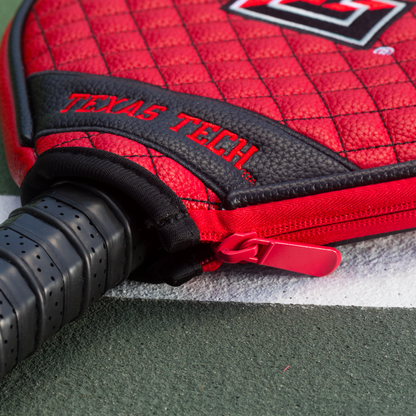 Texas Tech Red Raiders quilted pickleball paddle cover team name