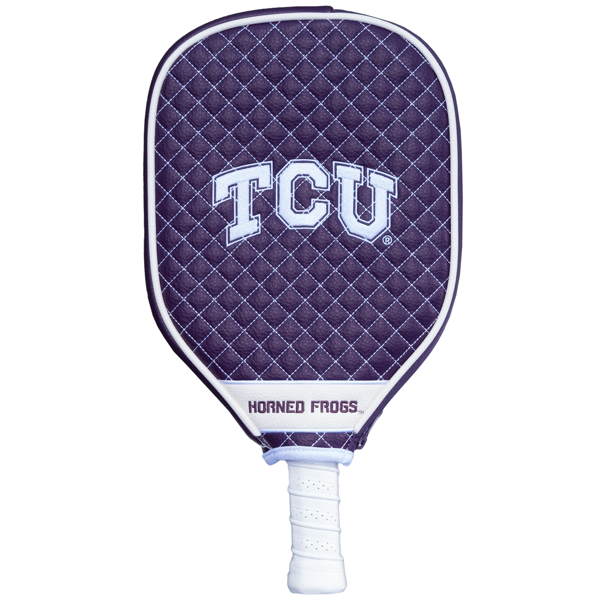 TCU Horned Frogs quilted pickleball paddle cover