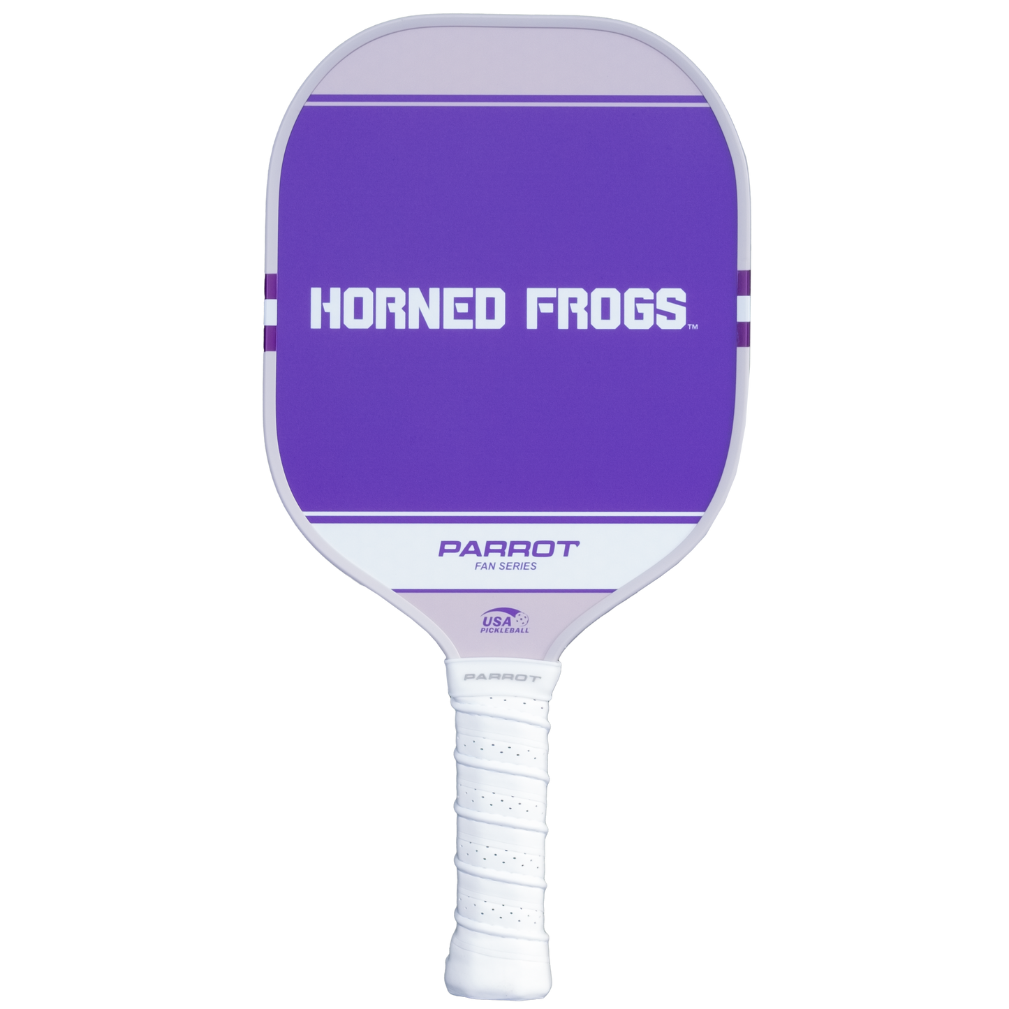 TCU Horned Frogs Sport Plus pickleball paddle back view