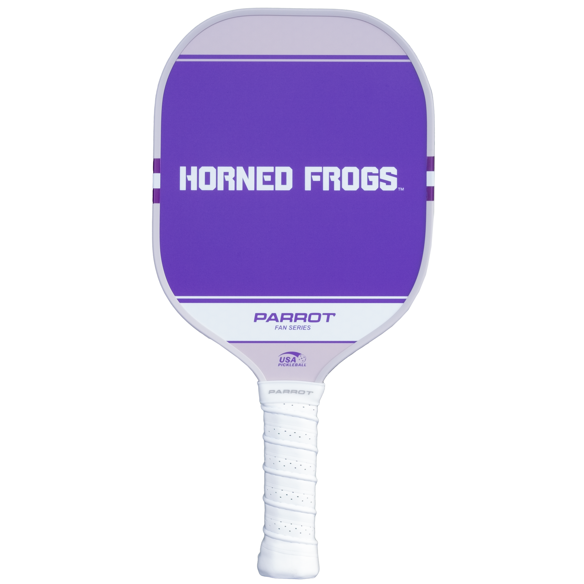 TCU Horned Frogs Sport Plus pickleball paddle back view